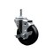Service Caster 4'' Soft Rubber Wheel Swivel 7/16'' Grip Ring Stem Caster with Brake SCC-GR20S414-SRS-TLB-716138 - alternate 1